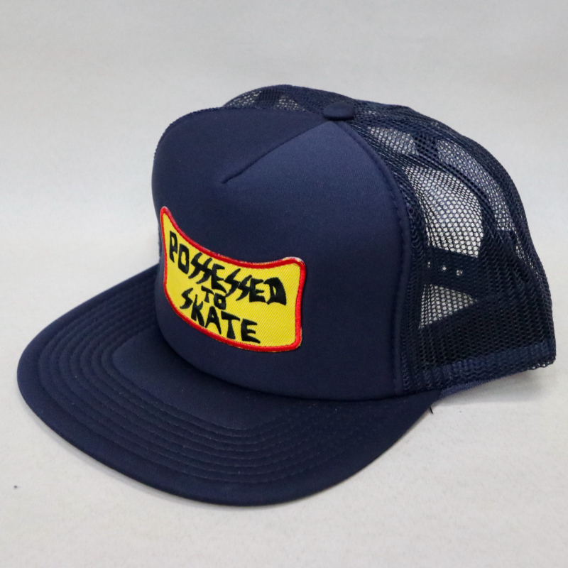 suicidal skates pts patch flip mesh hat navy