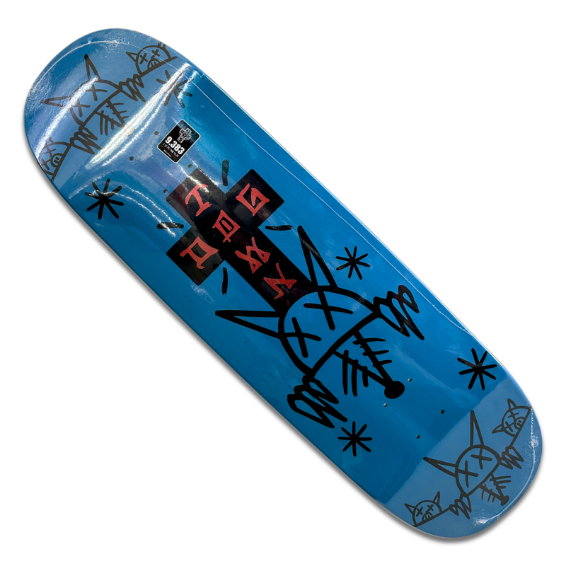 dogtown rat face 2 square egg neon blue
