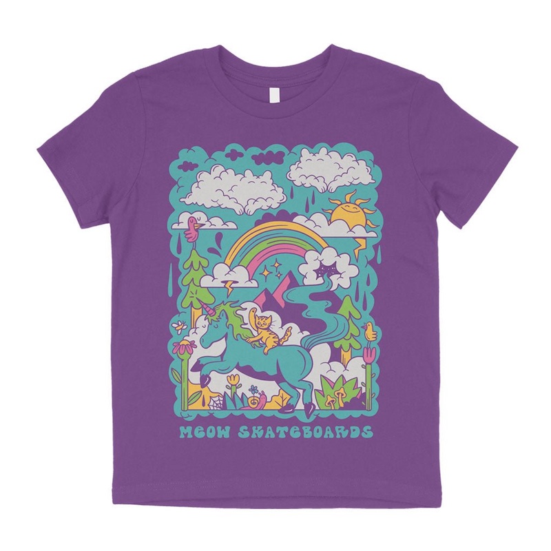 meow dream tee youth purple