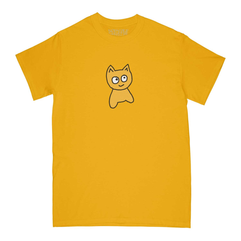 meow big cat tee gold
