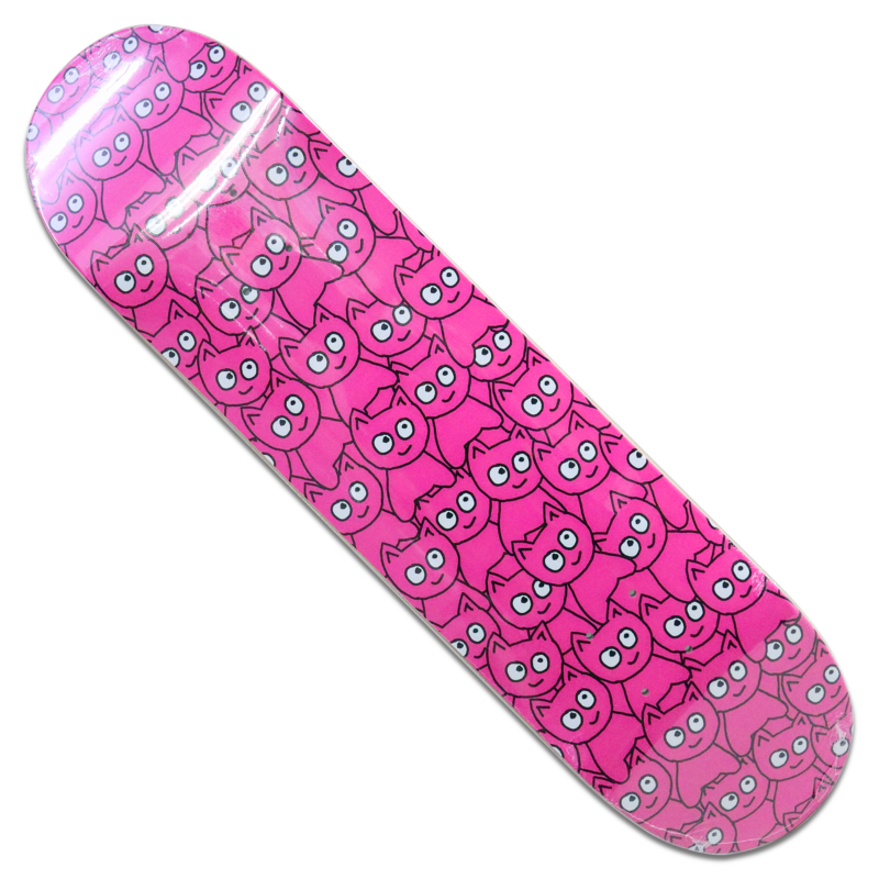 meow sticker pile pink